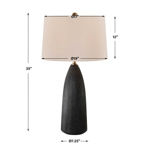   Textured Black Ceramic Table Lamp | Oroa.com