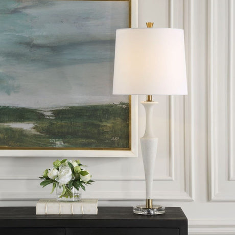  White Man-Made Stone Table Lamp | Oroa.com