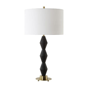   Geometrical Black Stone Table Lamp | Oroa.com