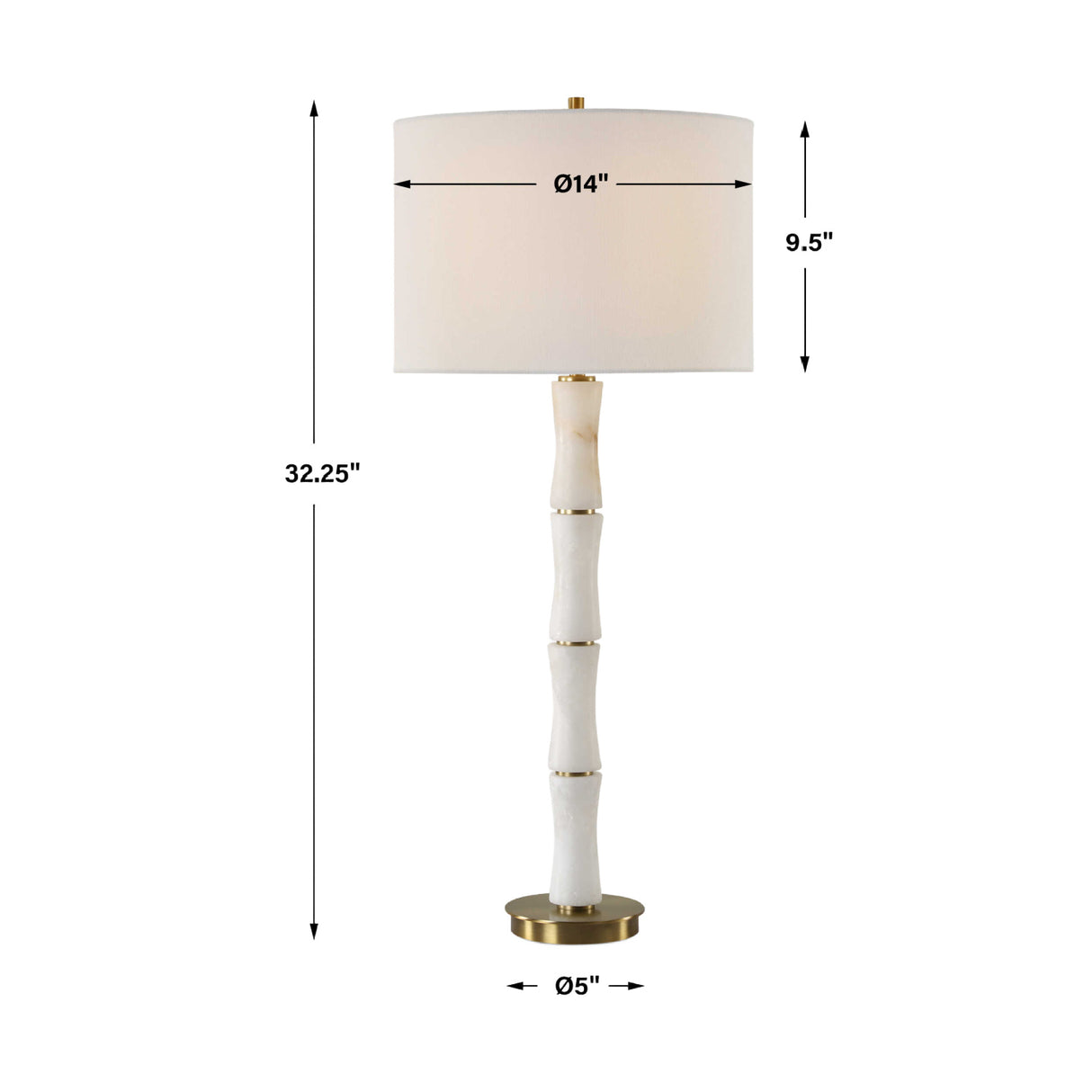   Polished Alabaster Table Lamp | Oroa.com