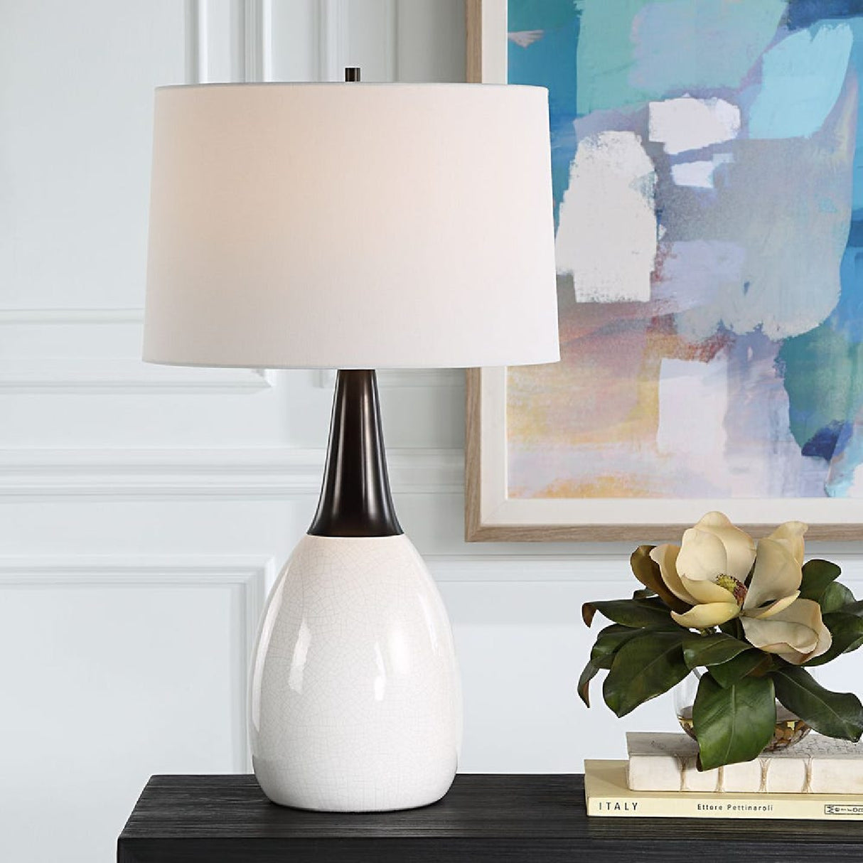   Ceramic White Table Lamp | Oroa.com