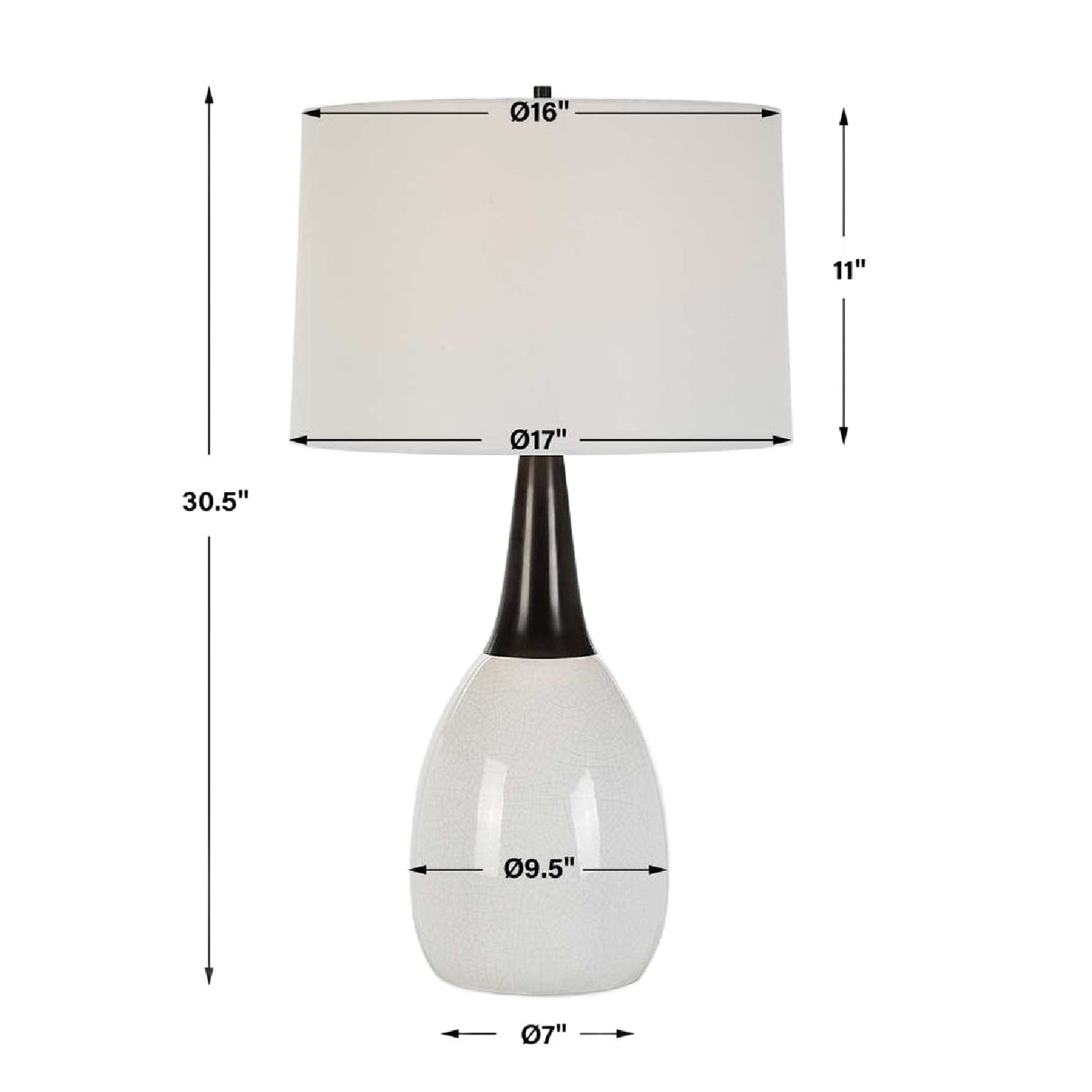   Ceramic White Table Lamp | Oroa.com