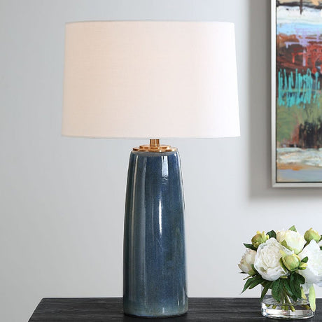   Modern European furniture - Blue Ceramic Table Lamp - www.oroa.com | Oroa.com