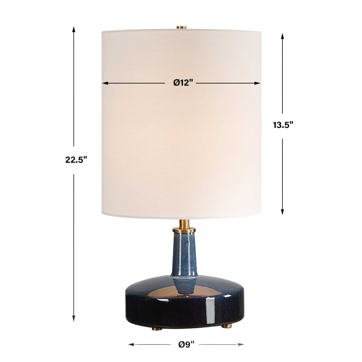   Blue Ombre Ceramic Table Lamp | Oroa.com