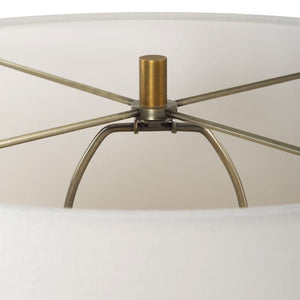   White Marble & Brass Table Lamp | Oroa.com