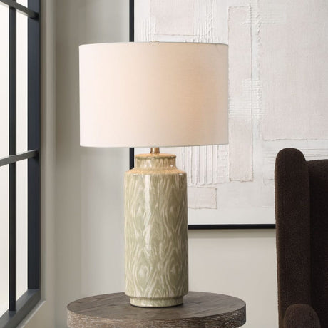   Patterned Cream Ceramic Table Lamp | Oroa.com