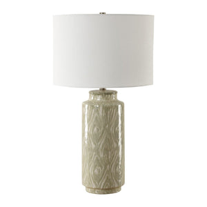   Patterned Cream Ceramic Table Lamp | Oroa.com