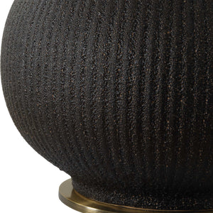   Ribbed Black Ceramic Table Lamp | Oroa.com