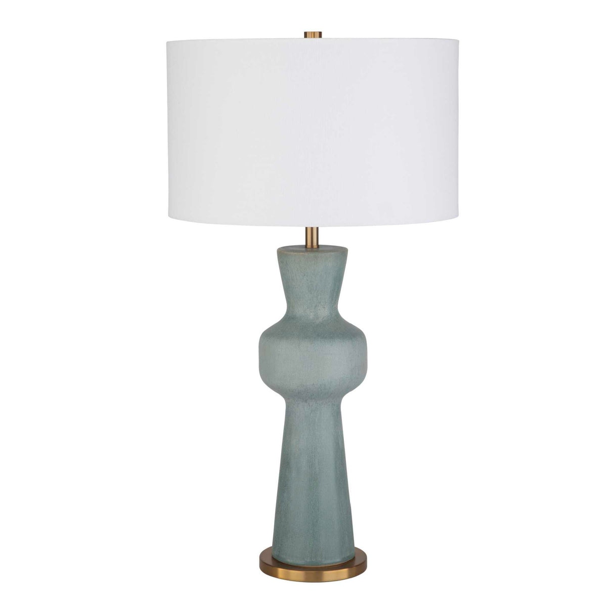   Green Ceramic Linen Table Lamp | Oroa.com