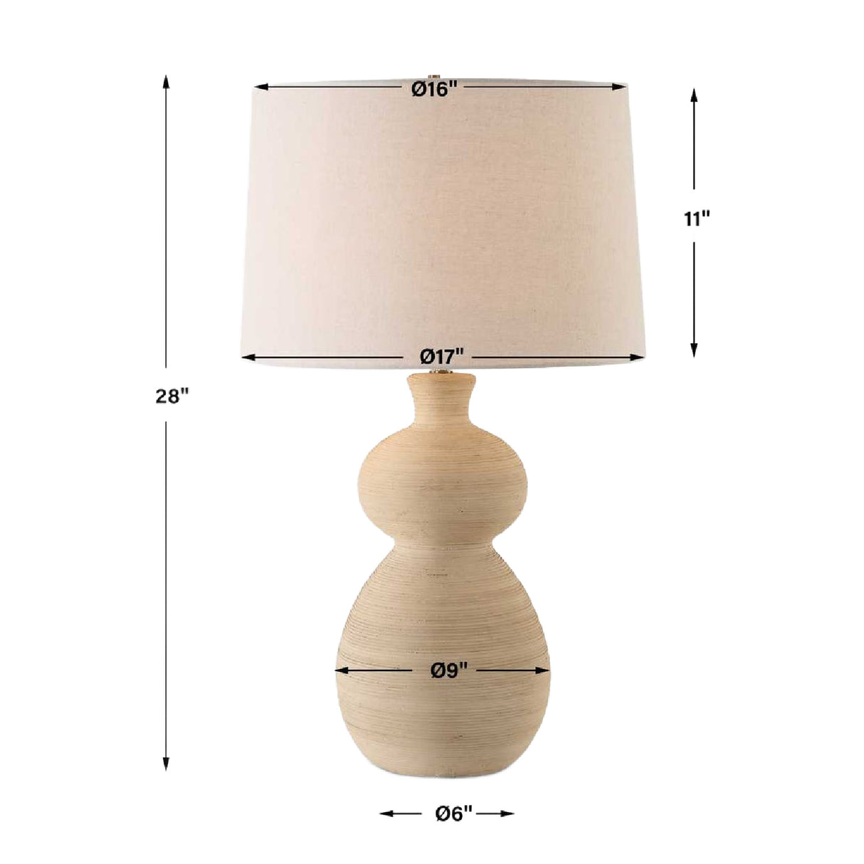   Beige Textured Ceramic Table Lamp | Oroa.com