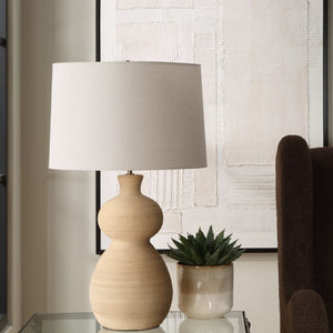   Beige Textured Ceramic Table Lamp | Oroa.com