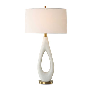   White Stone Table Lamp | Oroa.com
