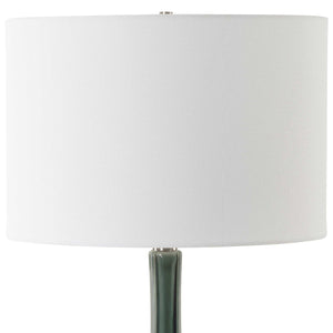  Green Ceramic Fluted Table Lamp | Oroa.com