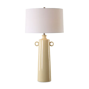   Crackled Yellow Ceramic Table Lamp | Oroa.com