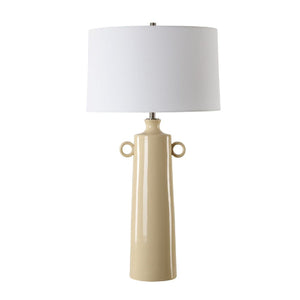   Crackled Yellow Ceramic Table Lamp | Oroa.com