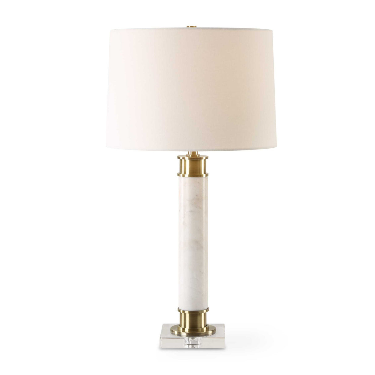   White Marble Column Table Lamp | Oroa.com