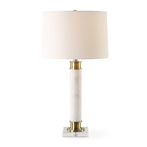   White Marble Column Table Lamp | Oroa.com