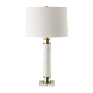   White Marble Column Table Lamp | Oroa.com
