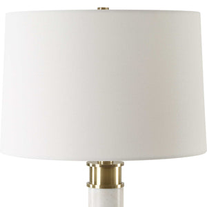   White Marble Column Table Lamp | Oroa.com