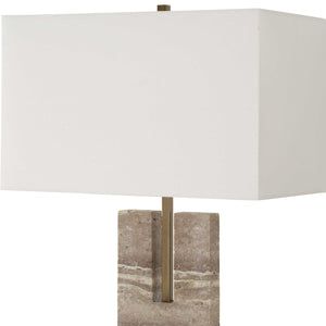   U-Shaped Travertine Table Lamp | Oroa.com