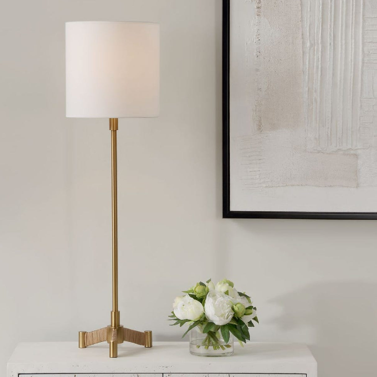   Gold Metal Base Buffet Lamp | Oroa.com