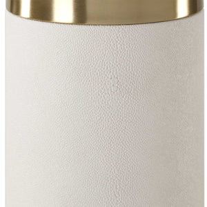   Cylindrical White Shagreen Table Lamp | Oroa.com