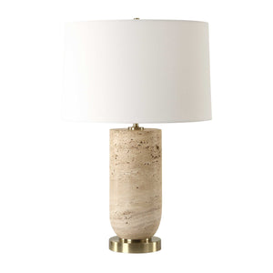   Beige Travertine Table Lamp | Oroa.com