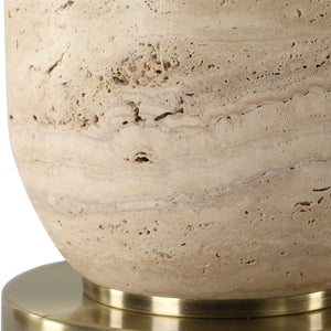   Beige Travertine Table Lamp | Oroa.com
