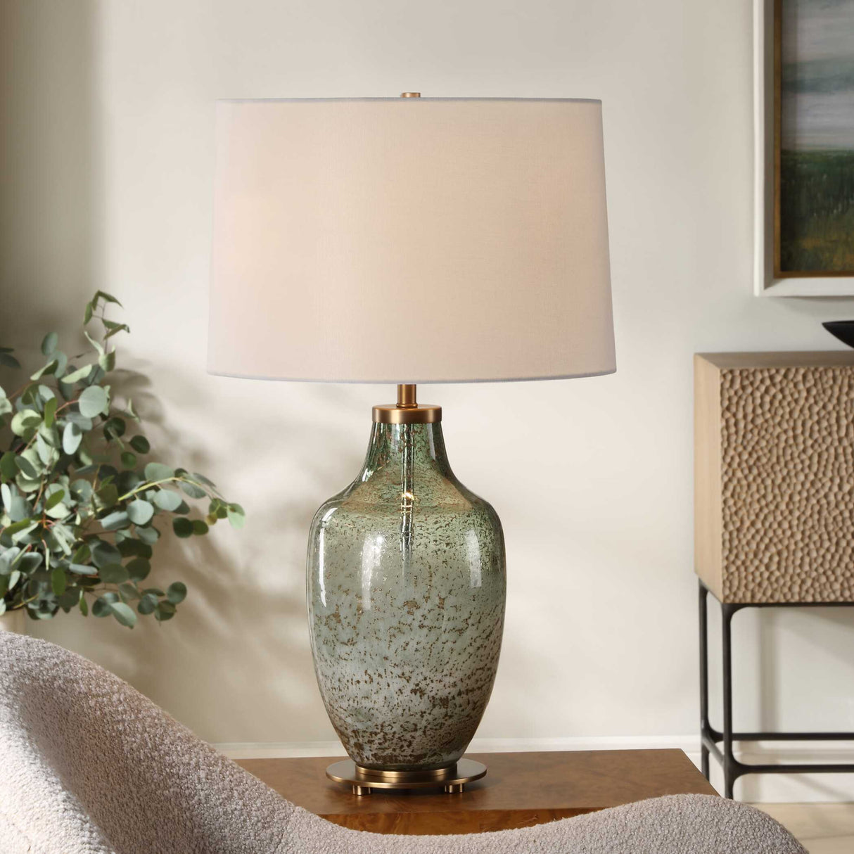   Green Translucent Glass Table Lamp | Oroa.com