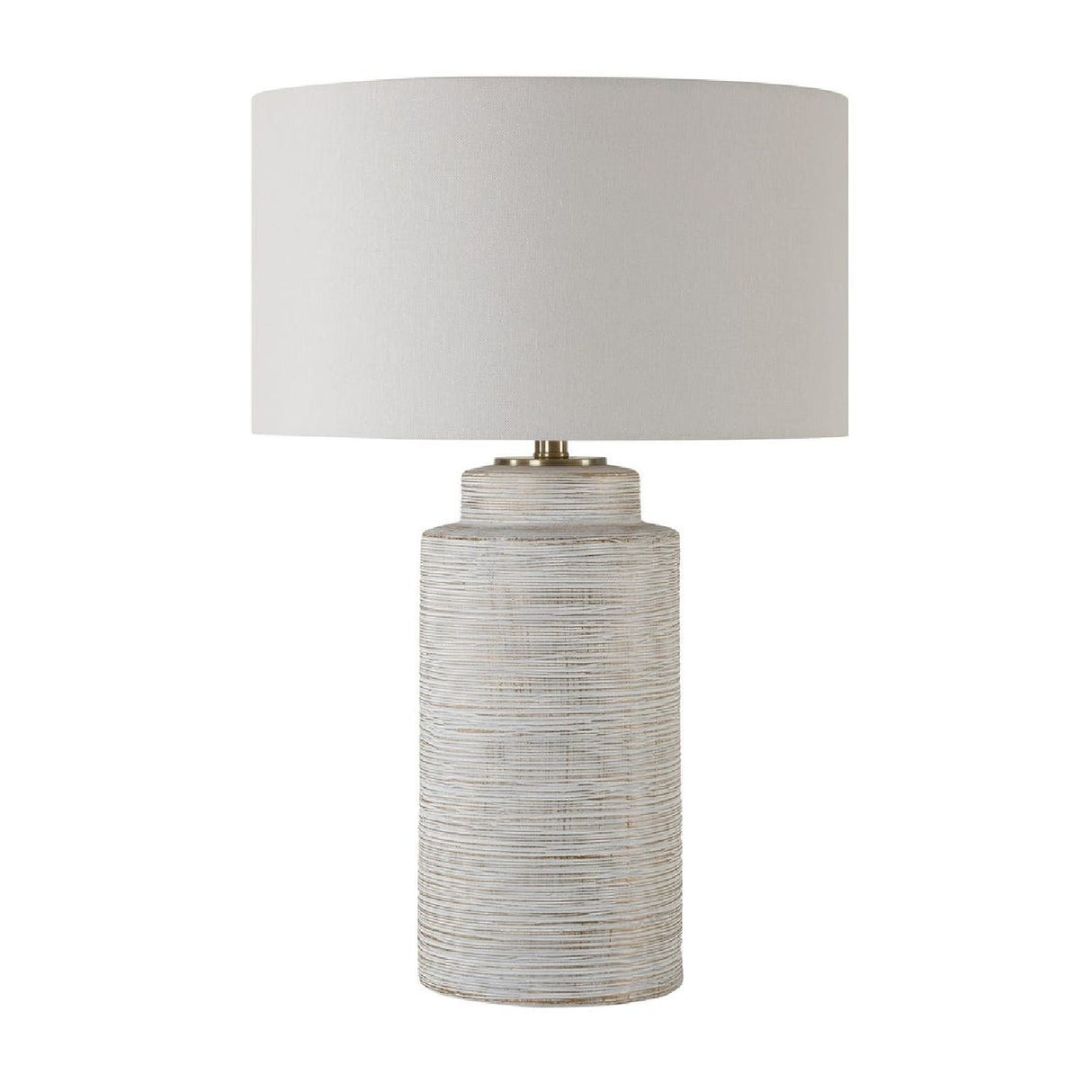   Ribbed White Ceramic Table Lamp | Oroa.com