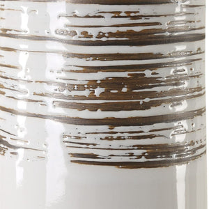   White Ceramic Linen Table Lamp | Oroa.com