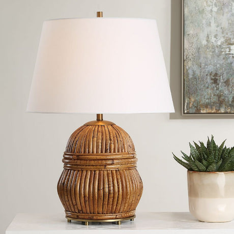   Aged Rattan Table Lamp | Oroa.com