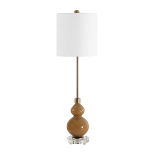   Brown Seeded Glass Buffet Lamp | Oroa.com
