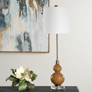   Brown Seeded Glass Buffet Lamp | Oroa.com