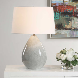   Cream Ceramic Teardrop-Shaped Table Lamp | Oroa.com
