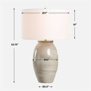   Gray Glazed Ceramic Table Lamp | Oroa.com