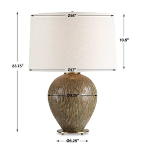   Distressed Brown Ceramic Table Lamp | Oroa.com