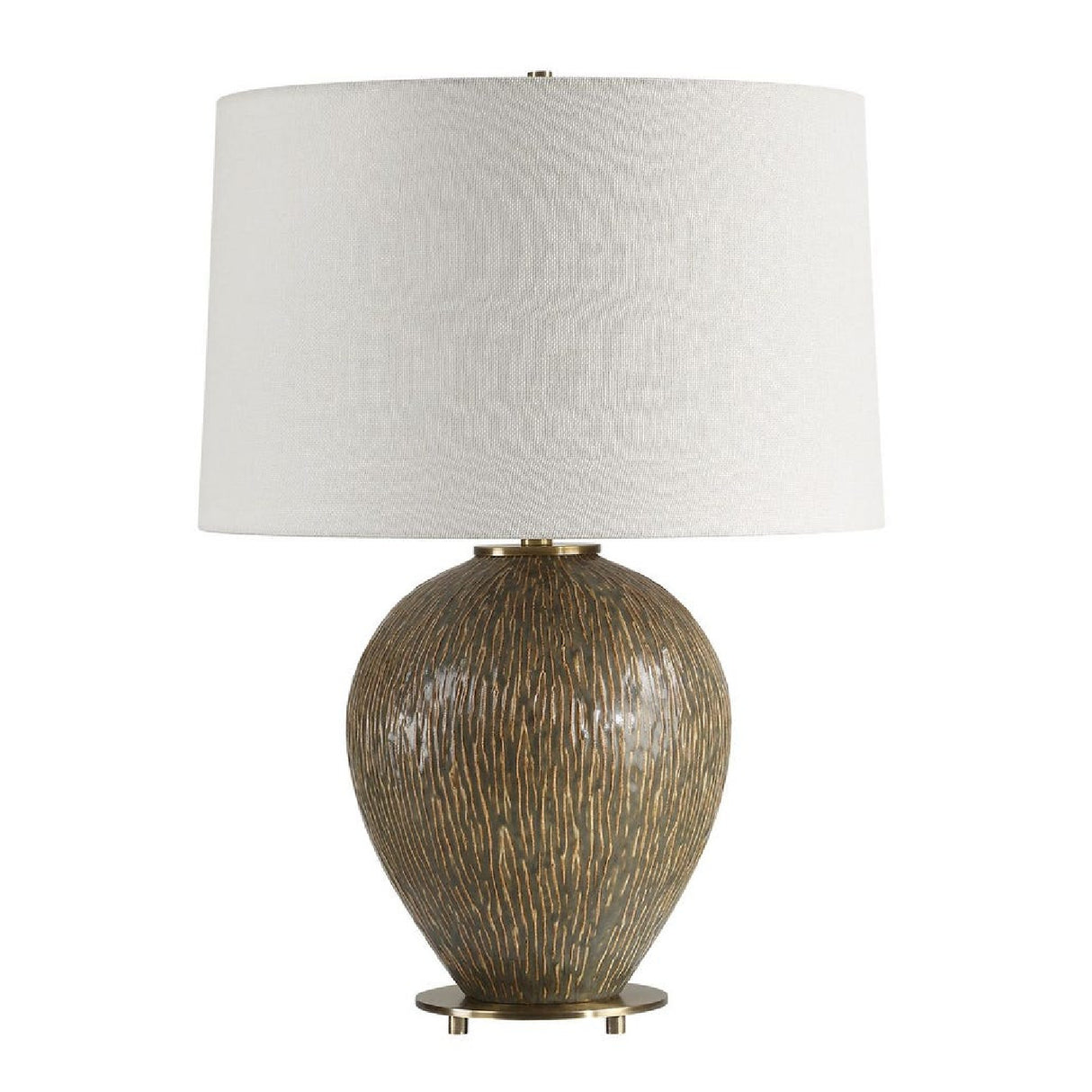   Distressed Brown Ceramic Table Lamp | Oroa.com