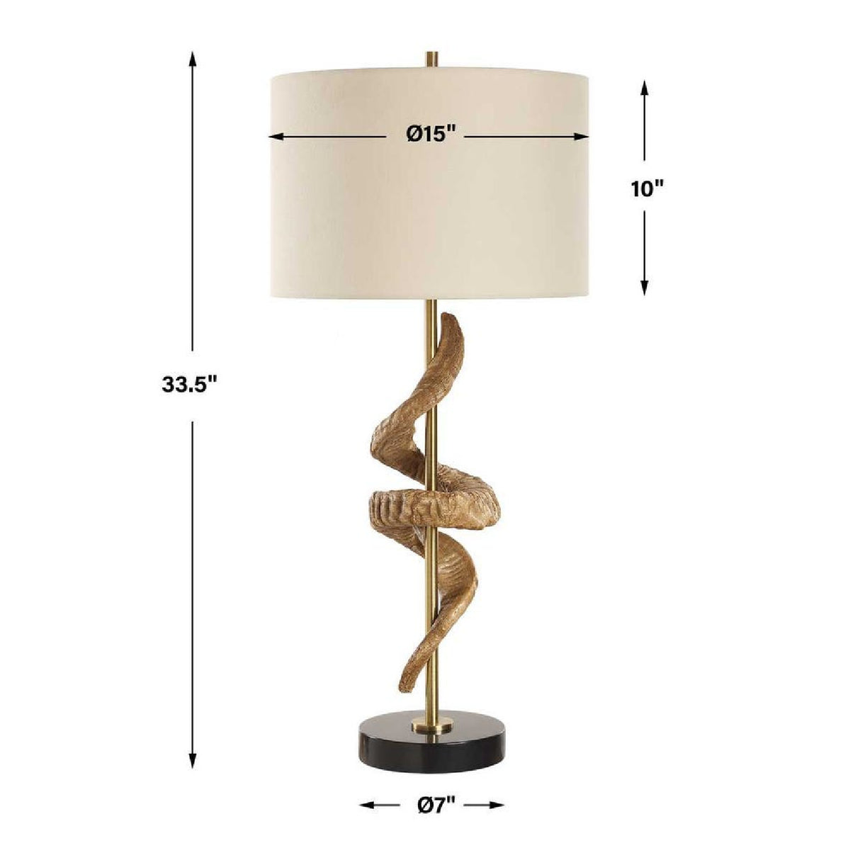   Horn-Inspired Base Table Lamp | Oroa.com