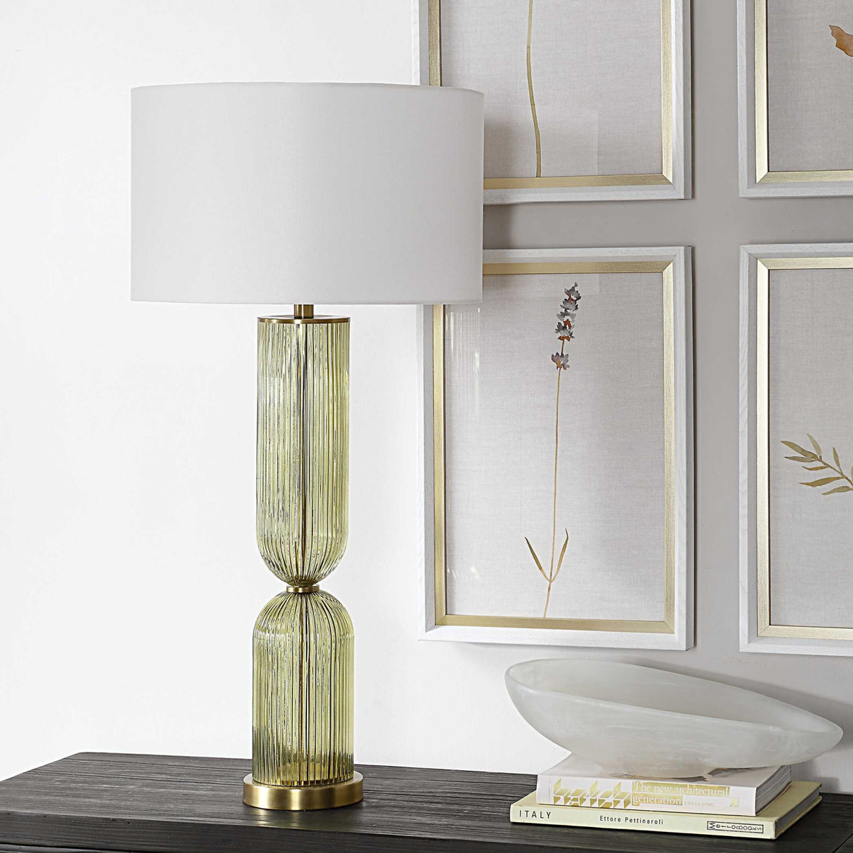   Transparent Green Glass Table Lamp | Oroa.com