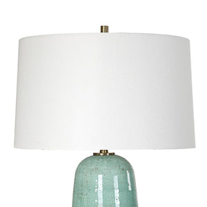   Crackled Teal Ceramic Table Lamp | Oroa.com