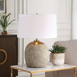   Brown Concrete Table Lamp | Oroa.com