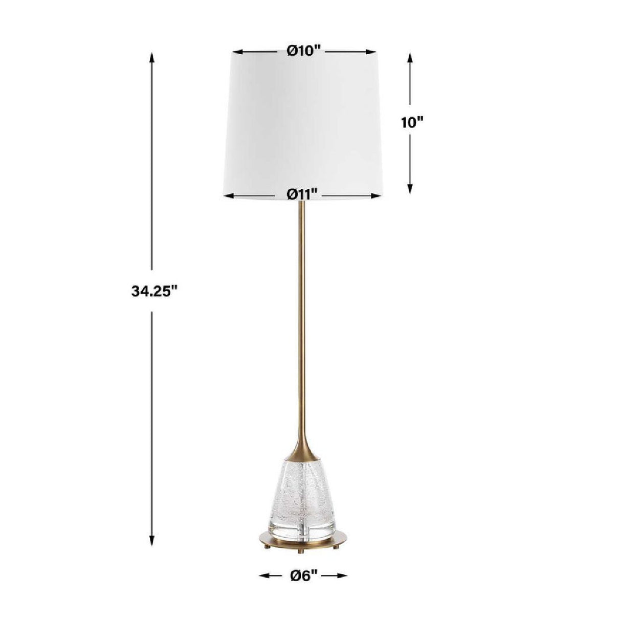   Seeded Glass Buffet Lamp | Oroa.com