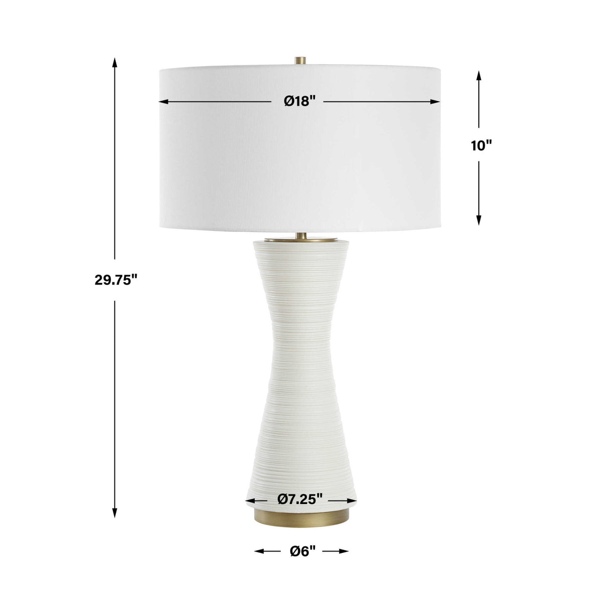   White Ceramic Table Lamp | Oroa.com