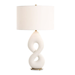   Twisted White Stone Table Lamp | Oroa.com