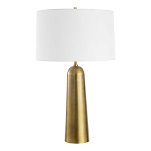   Antique Brass Cylindrical Table Lamp | Oroa.com