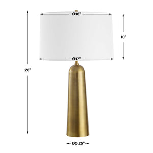   Antique Brass Cylindrical Table Lamp | Oroa.com