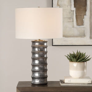   Bronze Porcelain Scalloped Table Lamp | Oroa.com