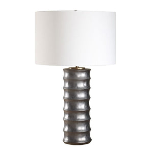   Bronze Porcelain Scalloped Table Lamp | Oroa.com
