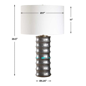   Bronze Porcelain Scalloped Table Lamp | Oroa.com